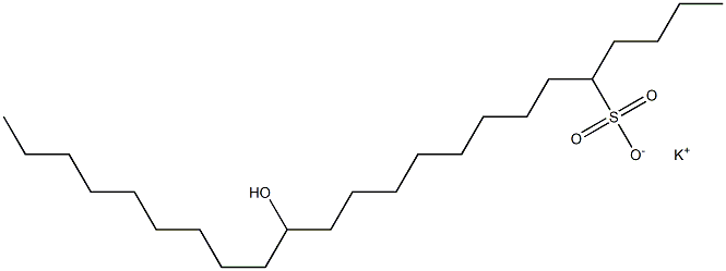 14-Hydroxytricosane-5-sulfonic acid potassium salt 구조식 이미지