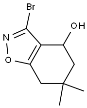 3-Bromo-4,5,6,7-tetrahydro-6,6-dimethyl-1,2-benzisoxazol-4-ol Structure