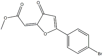 2-Methoxycarbonylmethylene-5-(4-bromophenyl)furan-3(2H)-one 구조식 이미지