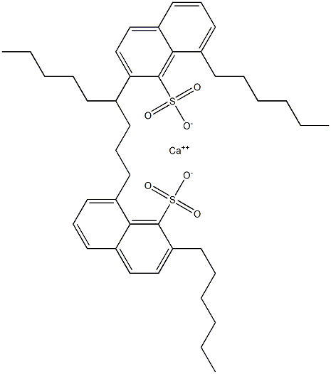 Bis(2,8-dihexyl-1-naphthalenesulfonic acid)calcium salt Structure