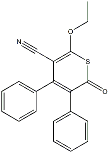 3,4-Diphenyl-2-oxo-6-ethoxy-2H-thiopyran-5-carbonitrile Structure