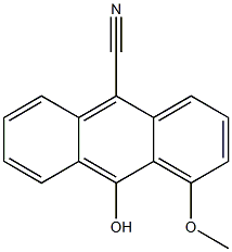 4-Methoxy-10-hydroxyanthracene-9-carbonitrile 구조식 이미지