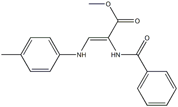 (Z)-3-[(4-Methylphenyl)amino]-2-(benzoylamino)acrylic acid methyl ester 구조식 이미지