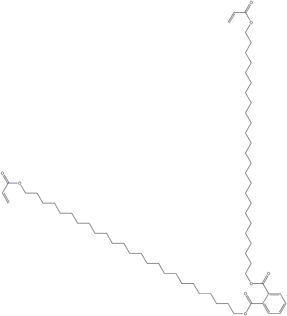 Phthalic acid bis(25-acryloyloxypentacosyl) ester Structure