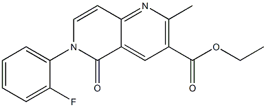6-(2-Fluorophenyl)-2-methyl-5-oxo-5,6-dihydro-1,6-naphthyridine-3-carboxylic acid ethyl ester 구조식 이미지