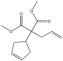 1-(3-Cyclopentenyl)-3-butene-1,1-dicarboxylic acid dimethyl ester Structure