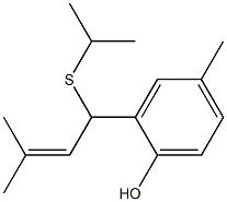 2-[1-(Isopropylthio)-3-methyl-2-butenyl]-4-methylphenol Structure