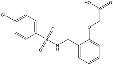 2-[[(4-Chlorophenylsulfonyl)amino]methyl]phenoxyacetic acid Structure