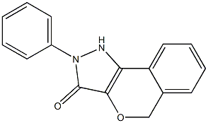 1,5-Dihydro-2-(phenyl)[2]benzopyrano[4,3-c]pyrazol-3(2H)-one Structure