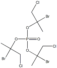 Phosphoric acid tris(1-methyl-1-bromo-2-chloroethyl) ester 구조식 이미지