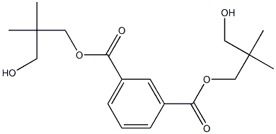 Isophthalic acid bis(3-hydroxy-2,2-dimethylpropyl) ester Structure