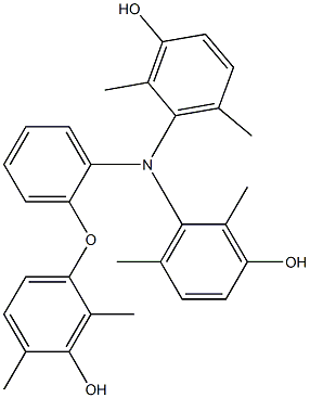 N,N-Bis(3-hydroxy-2,6-dimethylphenyl)-2-(3-hydroxy-2,4-dimethylphenoxy)benzenamine Structure