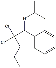 N-Isopropyl-2,2-dichloro-1-phenylpentan-1-imine Structure