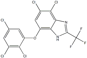 4,5-Dichloro-7-(2,3,5-trichlorophenoxy)-2-trifluoromethyl-1H-benzimidazole Structure