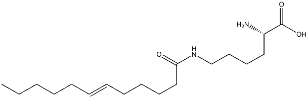 N6-(6-Dodecenoyl)lysine Structure