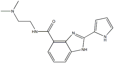 N-[2-(Dimethylamino)ethyl]-2-(2-pyrrolyl)-1H-benzimidazole-4-carboxamide 구조식 이미지