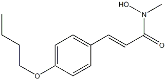 (E)-3-[4-Butoxyphenyl]-N-methyl-2-propenehydroxamic acid 구조식 이미지