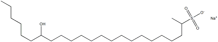 17-Hydroxytricosane-2-sulfonic acid sodium salt 구조식 이미지