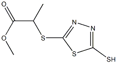 2-(5-Mercapto-1,3,4-thiadiazol-2-ylthio)propionic acid methyl ester Structure