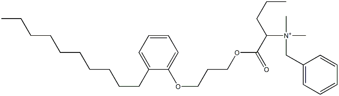 N,N-Dimethyl-N-benzyl-N-[1-[[3-(2-decylphenyloxy)propyl]oxycarbonyl]butyl]aminium 구조식 이미지