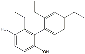 2-Ethyl-3-(2,4-diethylphenyl)benzene-1,4-diol 구조식 이미지