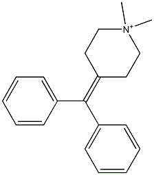1,1-Dimethyl-4-benzhydrylidenepiperidine-1-ium Structure