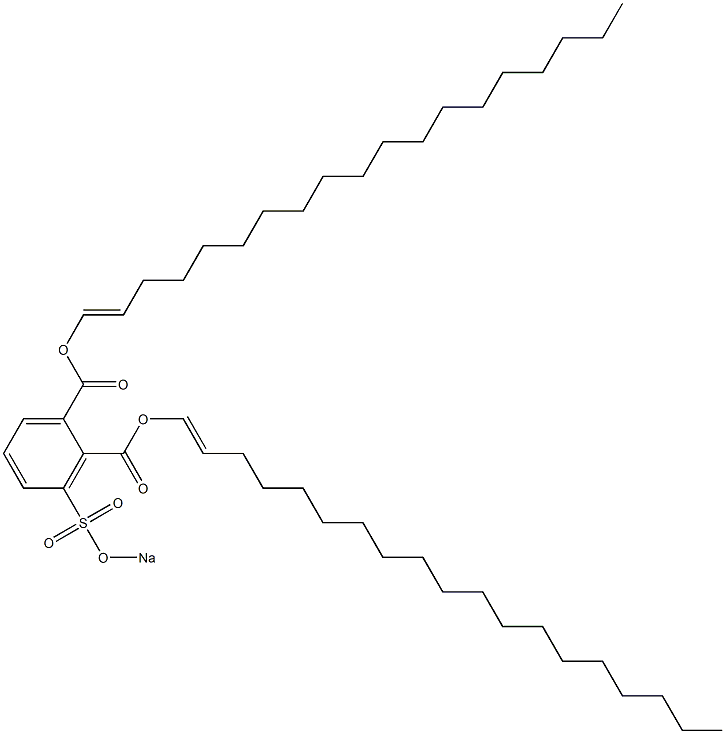 3-(Sodiosulfo)phthalic acid di(1-nonadecenyl) ester Structure