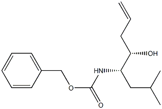 N-[(1S,2S)-1-Isobutyl-2-hydroxy-4-pentenyl]carbamic acid benzyl ester Structure