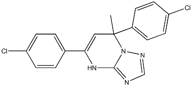 4,7-Dihydro-7-methyl-5,7-bis(4-chlorophenyl)[1,2,4]triazolo[1,5-a]pyrimidine Structure