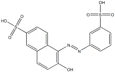6-Hydroxy-5-(m-sulfophenylazo)-2-naphthalenesulfonic acid Structure