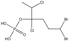 Phosphoric acid hydrogen (3,3-dibromopropyl)(1,2-dichloropropyl) ester Structure