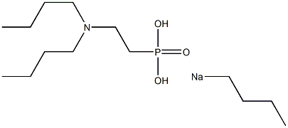 2-(Dibutylamino)ethylphosphonic acid butyl=sodium ester salt Structure