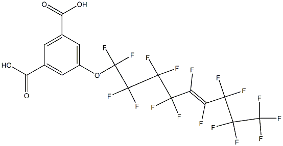 5-[(Heptadecafluoro-5-nonenyl)oxy]isophthalic acid 구조식 이미지