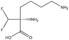 (R)-2-(Difluoromethyl)-2,6-diaminohexanoic acid 구조식 이미지