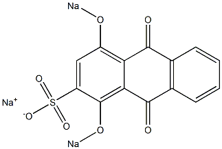 1,4-Di(sodiooxy)-9,10-dihydro-9,10-dioxoanthracene-2-sulfonic acid sodium salt Structure