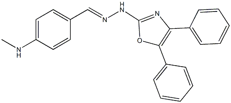 4-(Methylamino)benzaldehyde (4,5-diphenyloxazol-2-yl)hydrazone 구조식 이미지