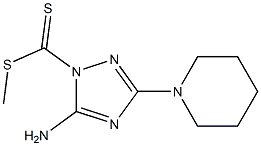 5-Amino-3-(1-piperidinyl)-1H-1,2,4-triazole-1-dithiocarboxylic acid methyl ester Structure