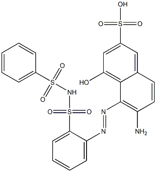 6-Amino-4-hydroxy-5-[2-[[(phenylsulfonyl)amino]sulfonyl]phenylazo]-2-naphthalenesulfonic acid Structure