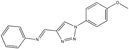 1-(4-Methoxyphenyl)-4-[(phenylimino)methyl]-1H-1,2,3-triazole 구조식 이미지