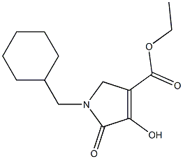 1-(Cyclohexylmethyl)-2,5-dihydro-4-hydroxy-5-oxo-1H-pyrrole-3-carboxylic acid ethyl ester 구조식 이미지