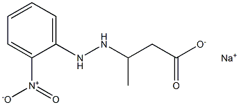 3-[2-(o-Nitrophenyl)hydrazino]butyric acid sodium salt Structure