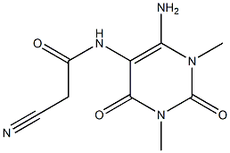 6-Amino-5-[(cyanoacetyl)amino]-1,3-dimethyluracil Structure