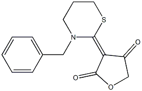 3-[(Tetrahydro-3-benzyl-2H-1,3-thiazin)-2-ylidene]furan-2,4(3H,5H)-dione Structure