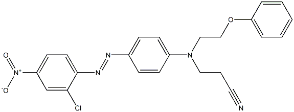 3-[p-(2-Chloro-4-nitrophenylazo)-N-(2-phenoxyethyl)anilino]propiononitrile 구조식 이미지