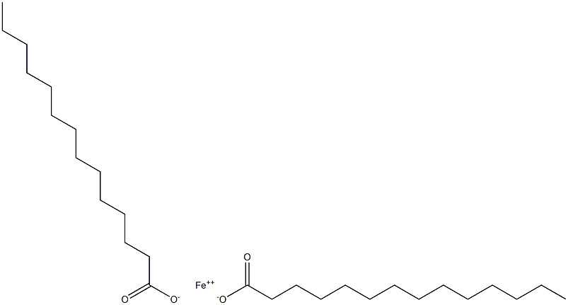 Dimyristic acid iron(II) salt Structure