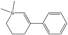 1,1-Dimethyl-3-phenylsilacyclohexa-2-ene Structure