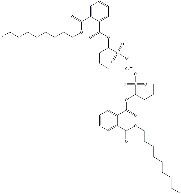 Bis[1-[(2-nonyloxycarbonylphenyl)carbonyloxy]butane-1-sulfonic acid]calcium salt 구조식 이미지