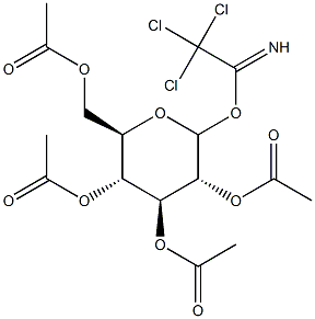 O-(2,3,4,6-Tetra-O-acetyl-D-glucopyranosyl) trichloroacetimidate Structure