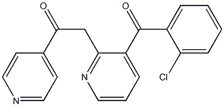 ETHANONE, 2-[3-(2-CHLOROBENZOYL)-2-PYRIDINYL]-1-(4-PYRIDINYL)- 구조식 이미지