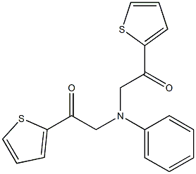 2-[(2-OXO-2-THIOPHEN-2-YL-ETHYL)-PHENYL-AMINO]-1-THIOPHEN-2-YL-ETHANONE 구조식 이미지